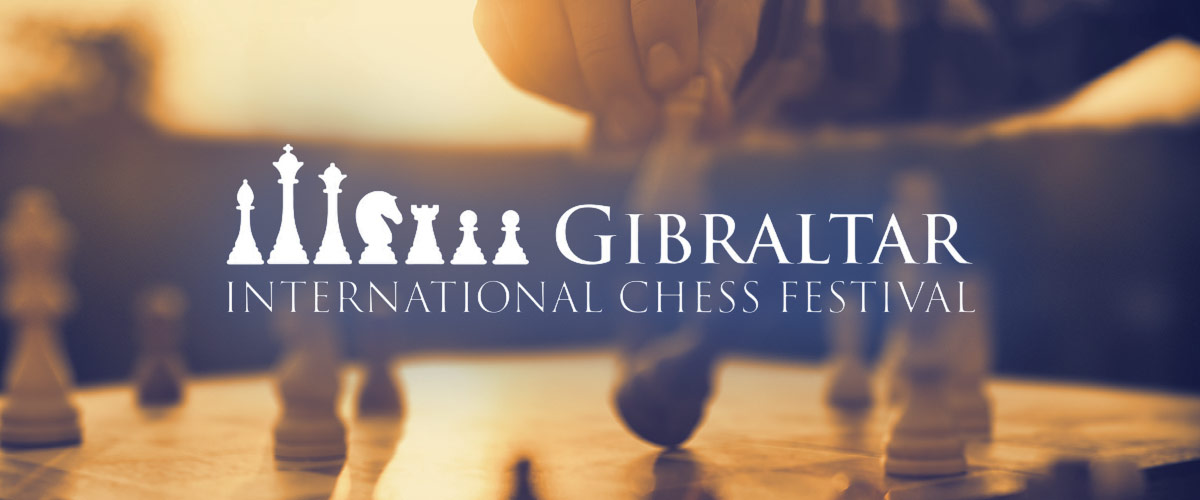 A Chessboard at the Gibraltar Chess Festival 